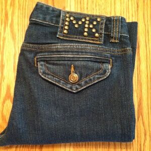 Michael Kors cropped flare denim with Gold Accents size 4